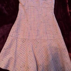 Bebe Pink Tweed Strapless Dress